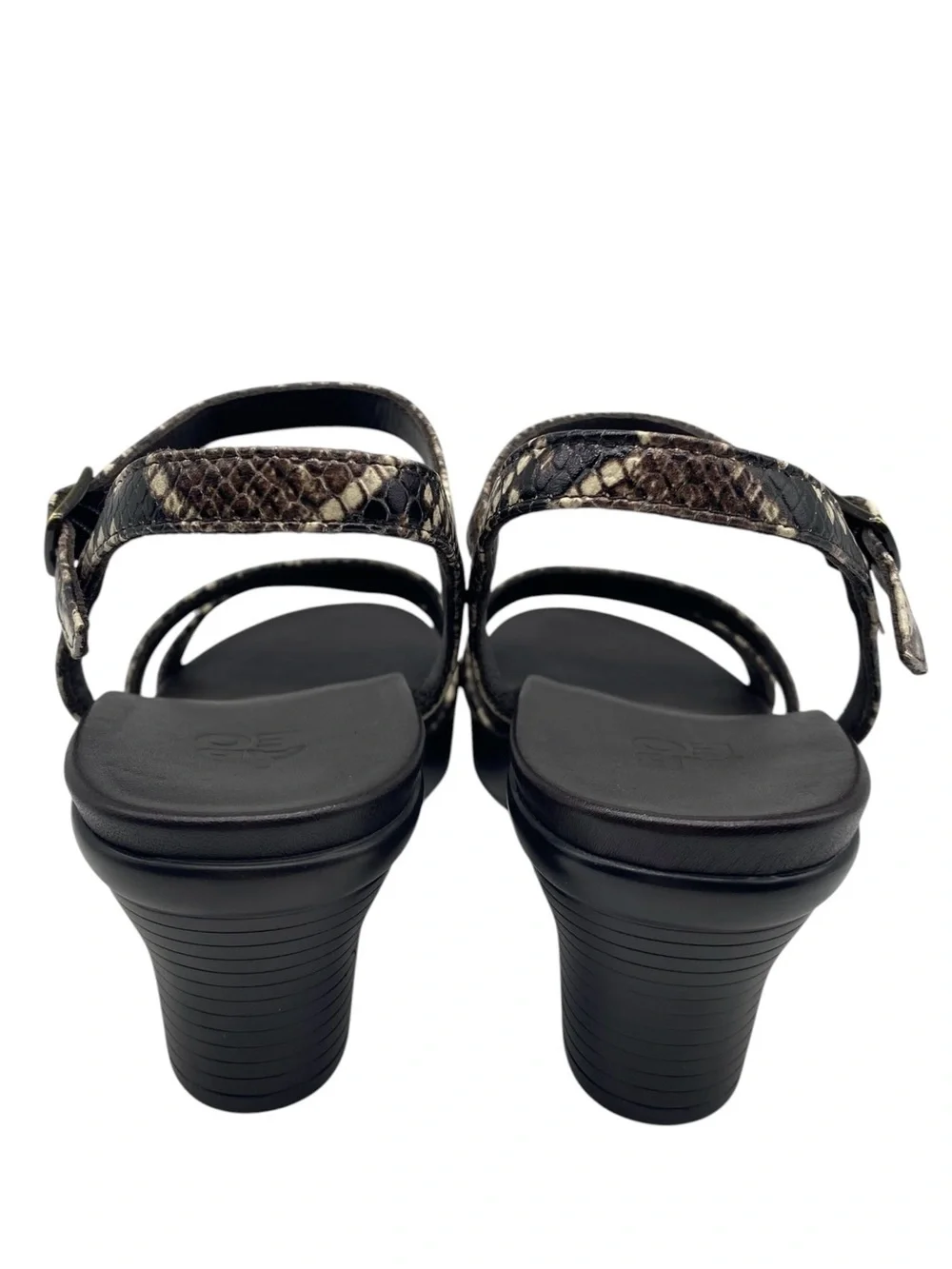 Abeo Womens Shoes Faith Sandals Sz 7.5 Brown Snake Leather Metatarsal High Arch